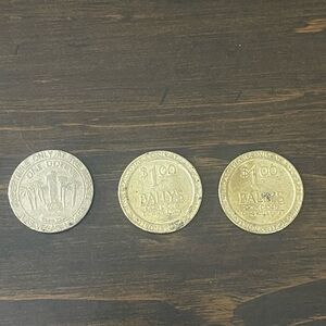 Vintage ! Casino Coins ! LasVegas Mirage and Atlantic City Ballys